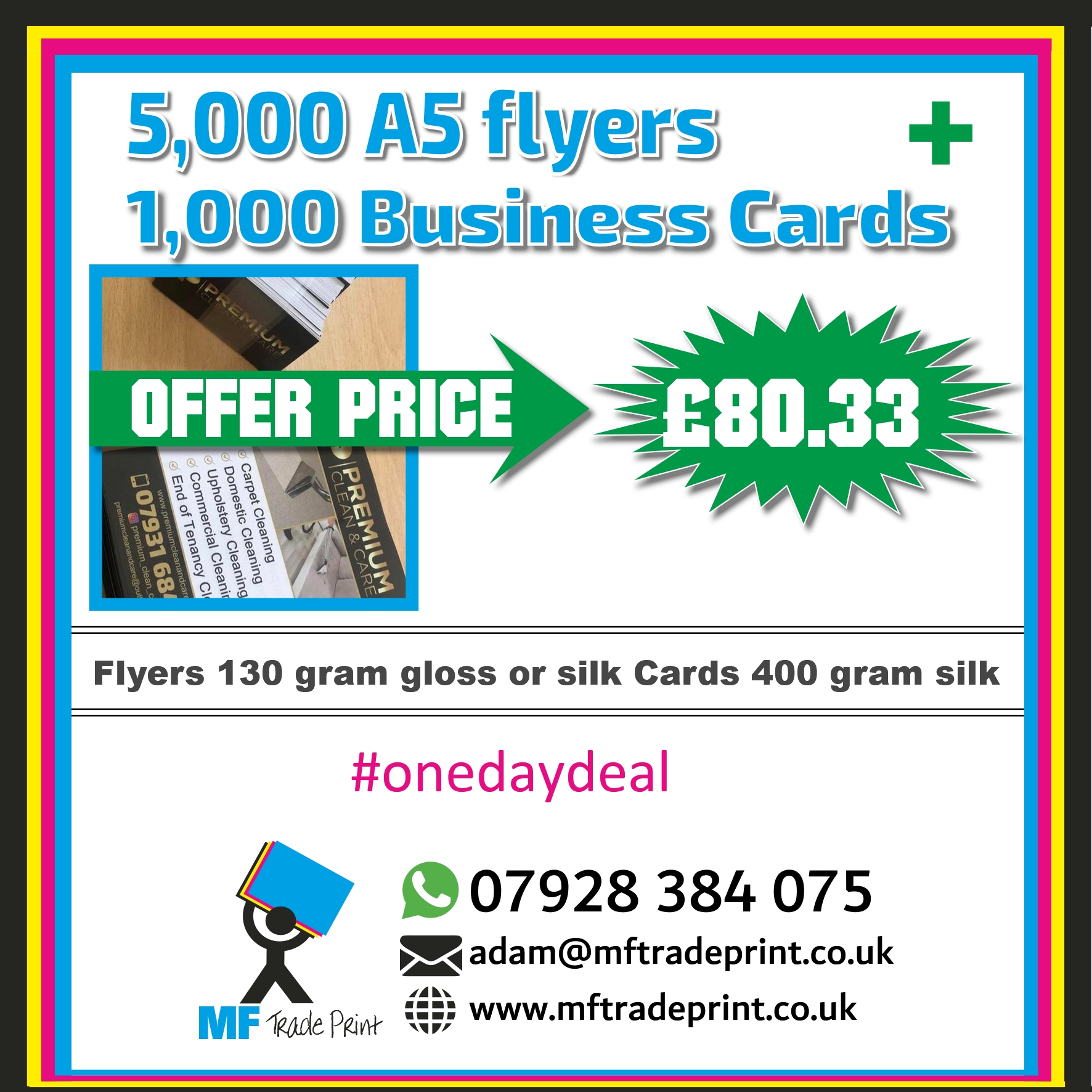 One Day Print Package Deal Cards & Flyers | MF Trade Print - Scotland ...