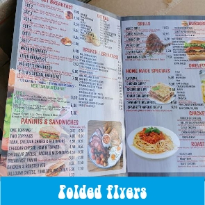 folded flyers menus 1