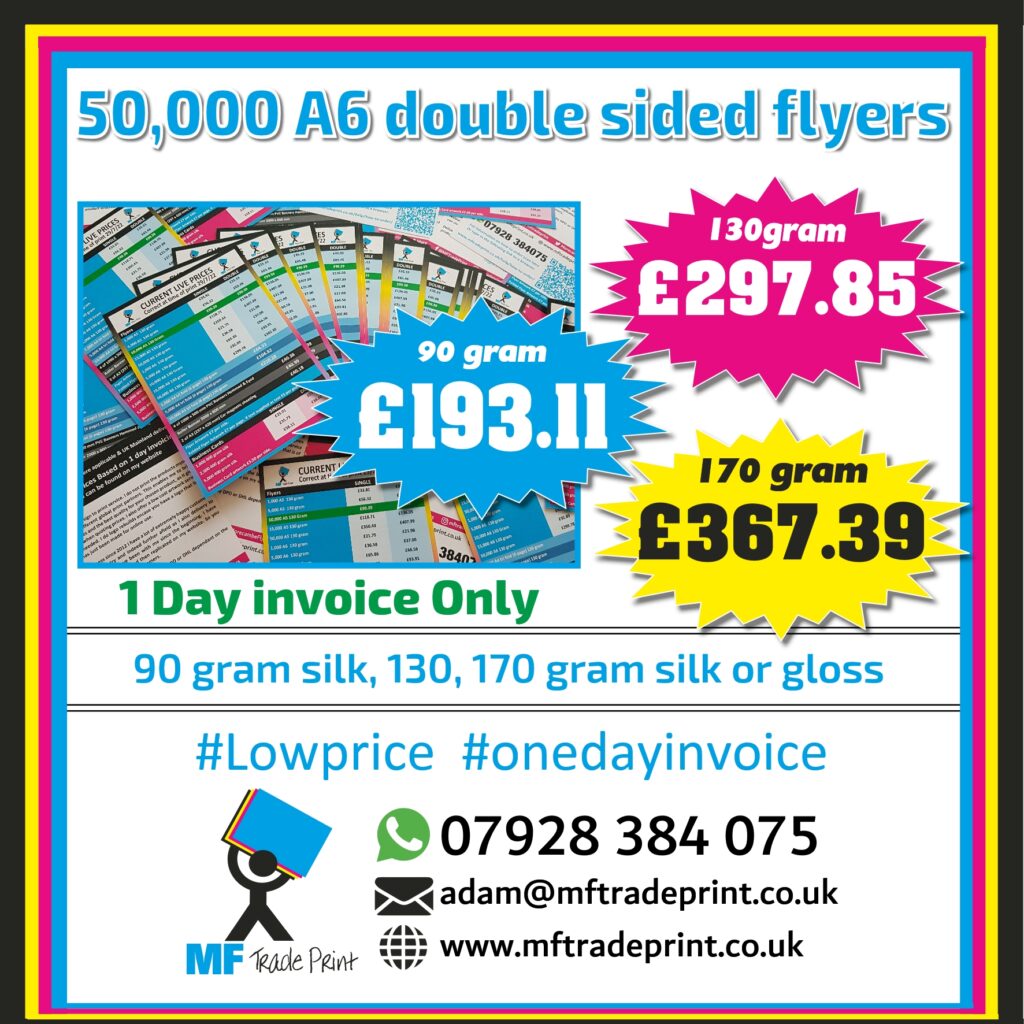 A6 double sided flyers at bargain prices2