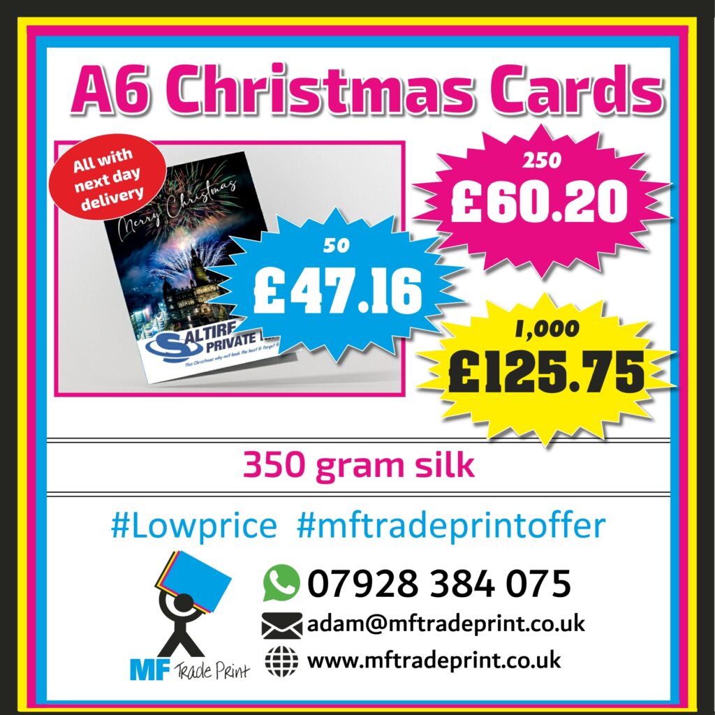Christmas cards VAT free with next day delivery