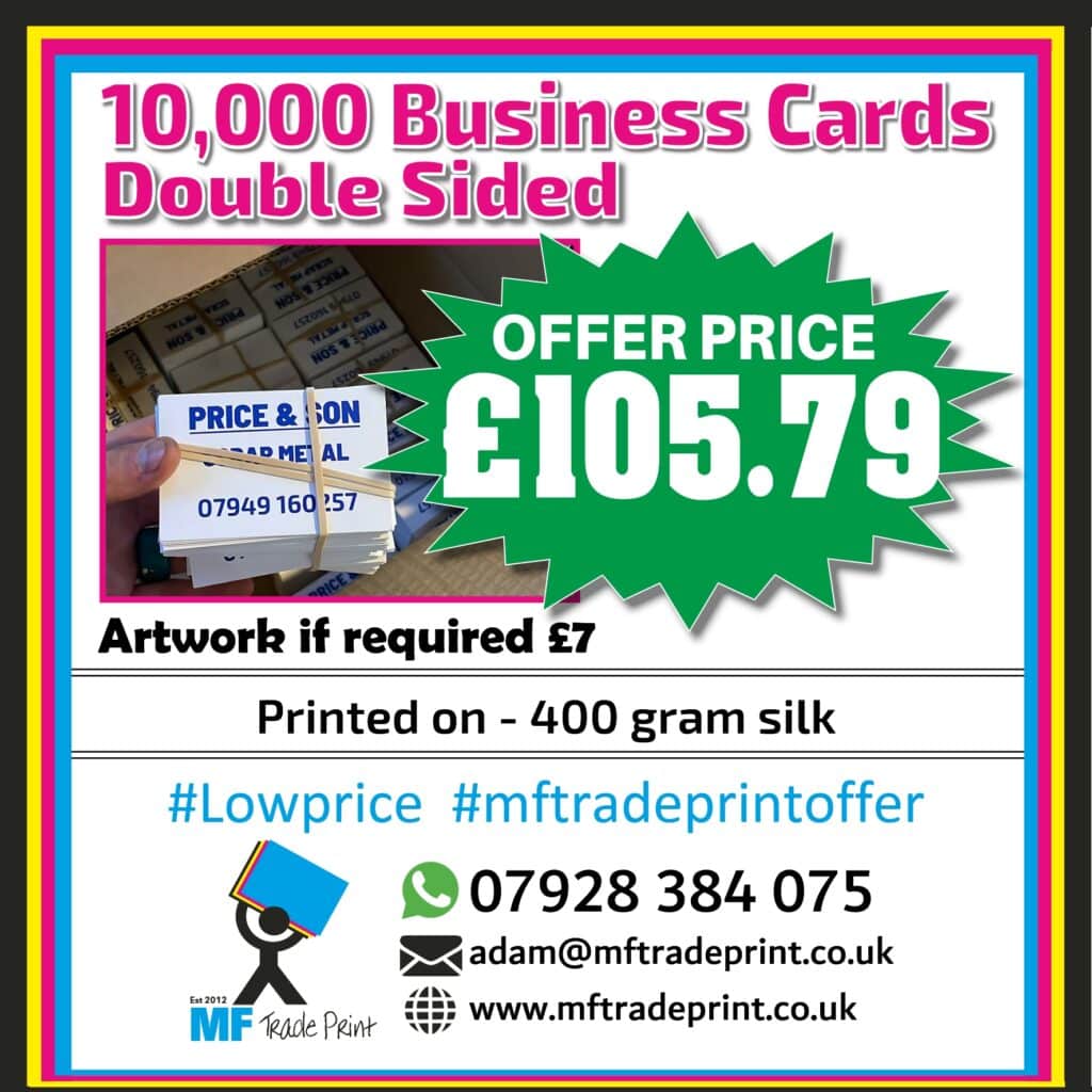 10,000 business cards offer