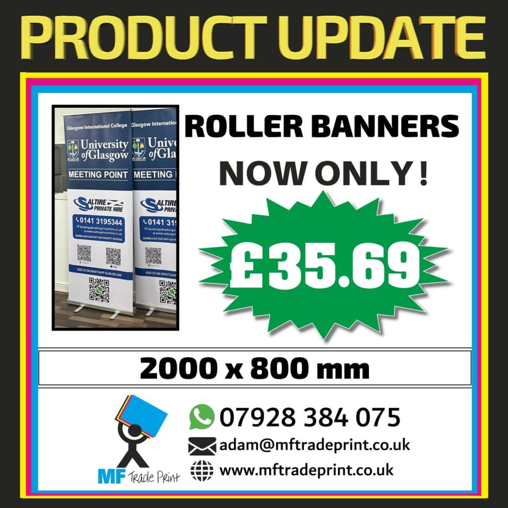 roller banners new low price