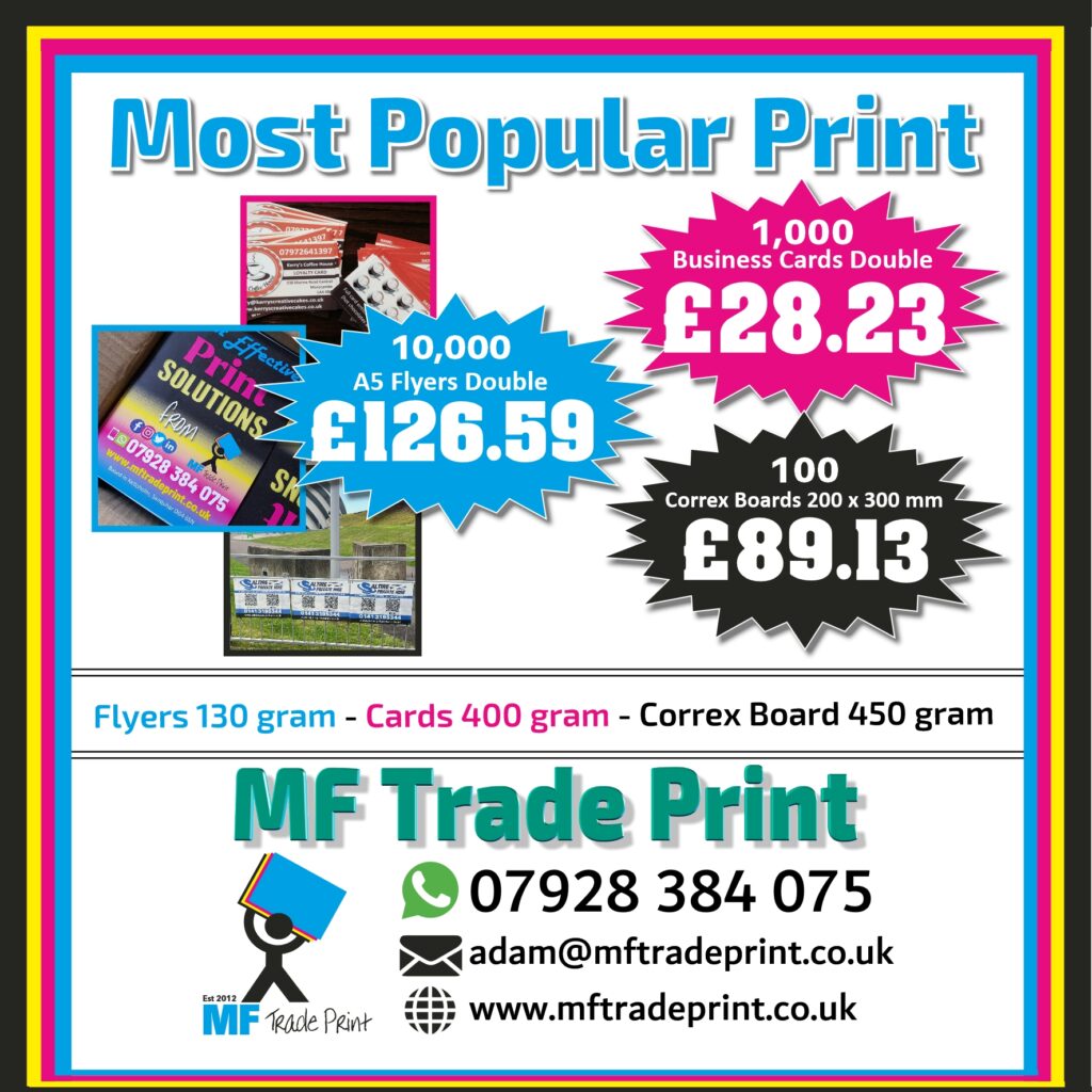 Most popular print products MF trade Print Forever living