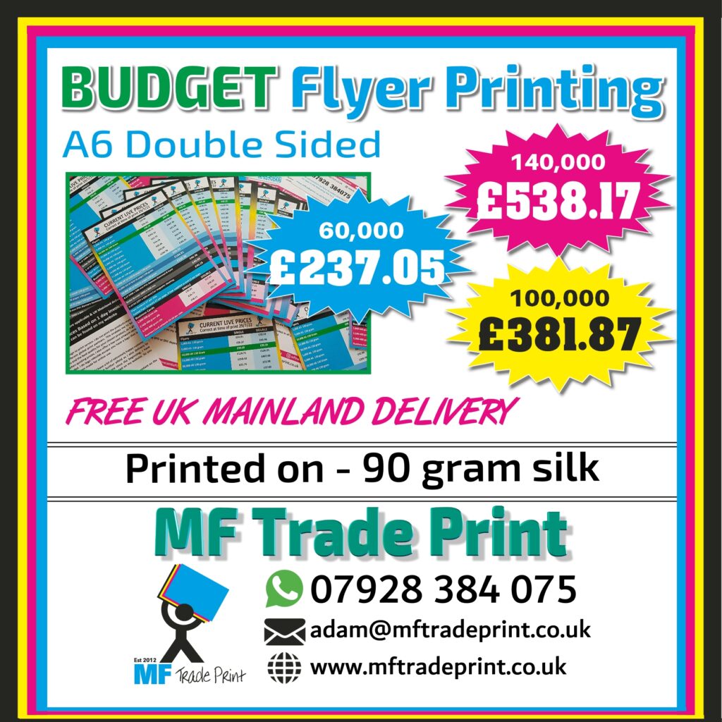 Budget flyer leaflet printing large amounts