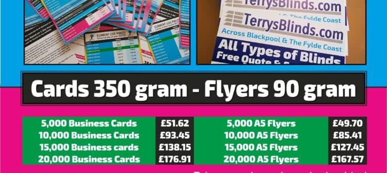 economy printing cards and flyers bulk prices