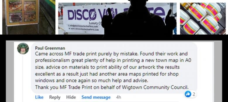 wigtown community council Recommends m f Trade Print
