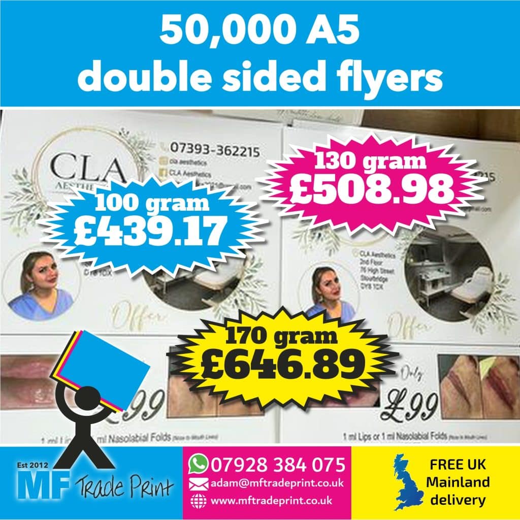 50 thousand A5 flyers bargain price