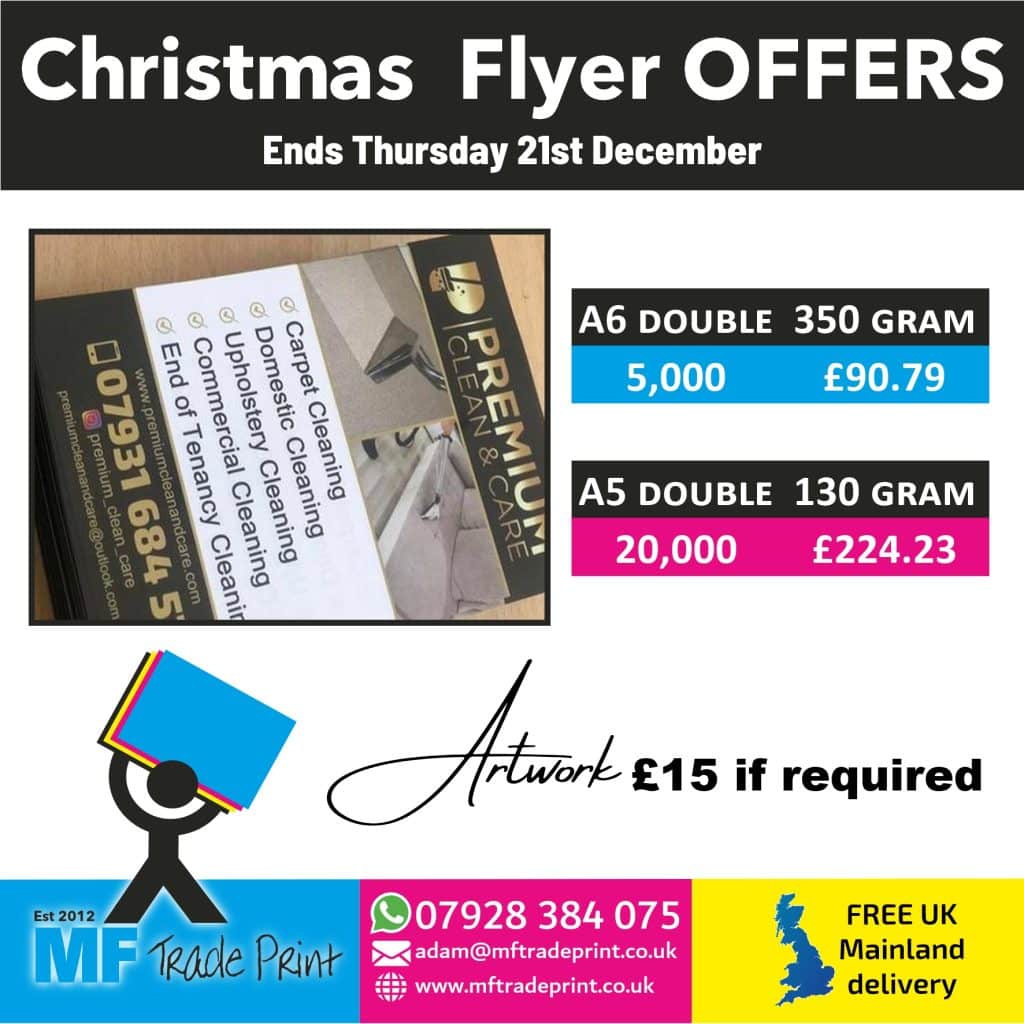 Christmas flyer offers