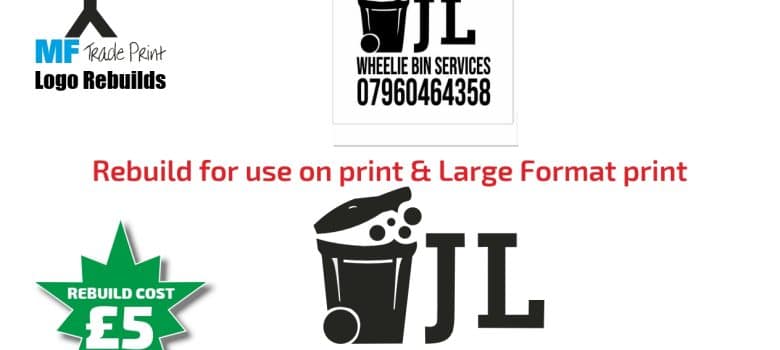 logo rebuild JL Wheelie Bin services