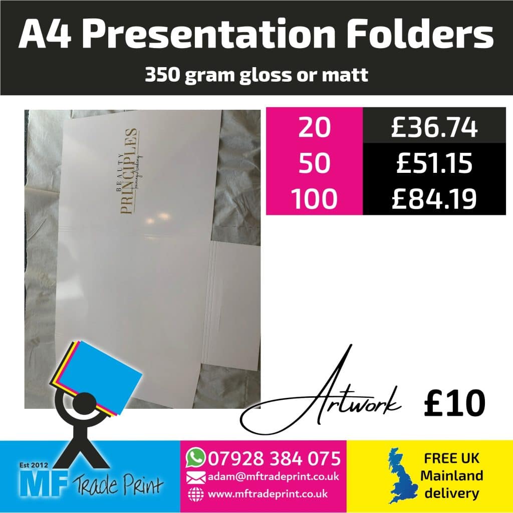 A4 presentation Folders
