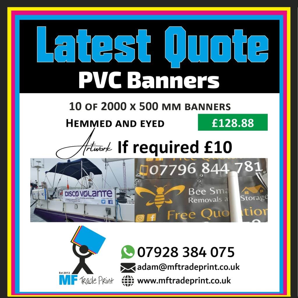 Latest Print Quote PVC Banners