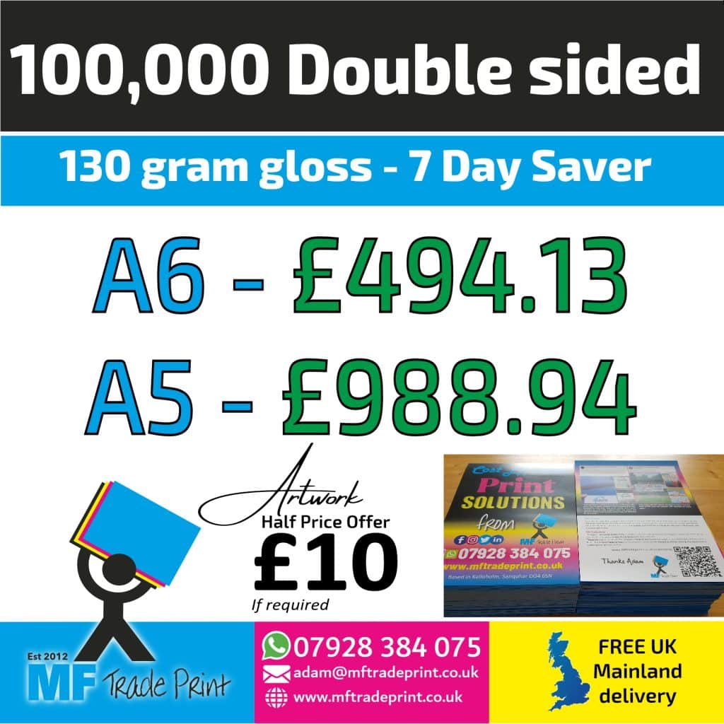 100,000 Budget flyers 7 day saver half price