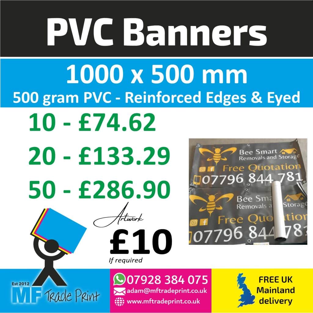 Printed Full Colour PVC Banners Bulk Buy