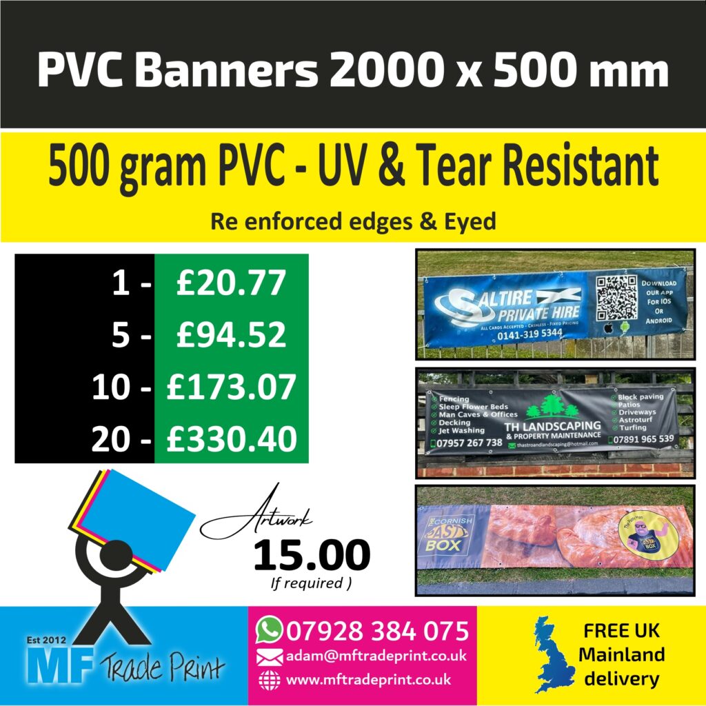 PVC Banners bulk buy at trade prices