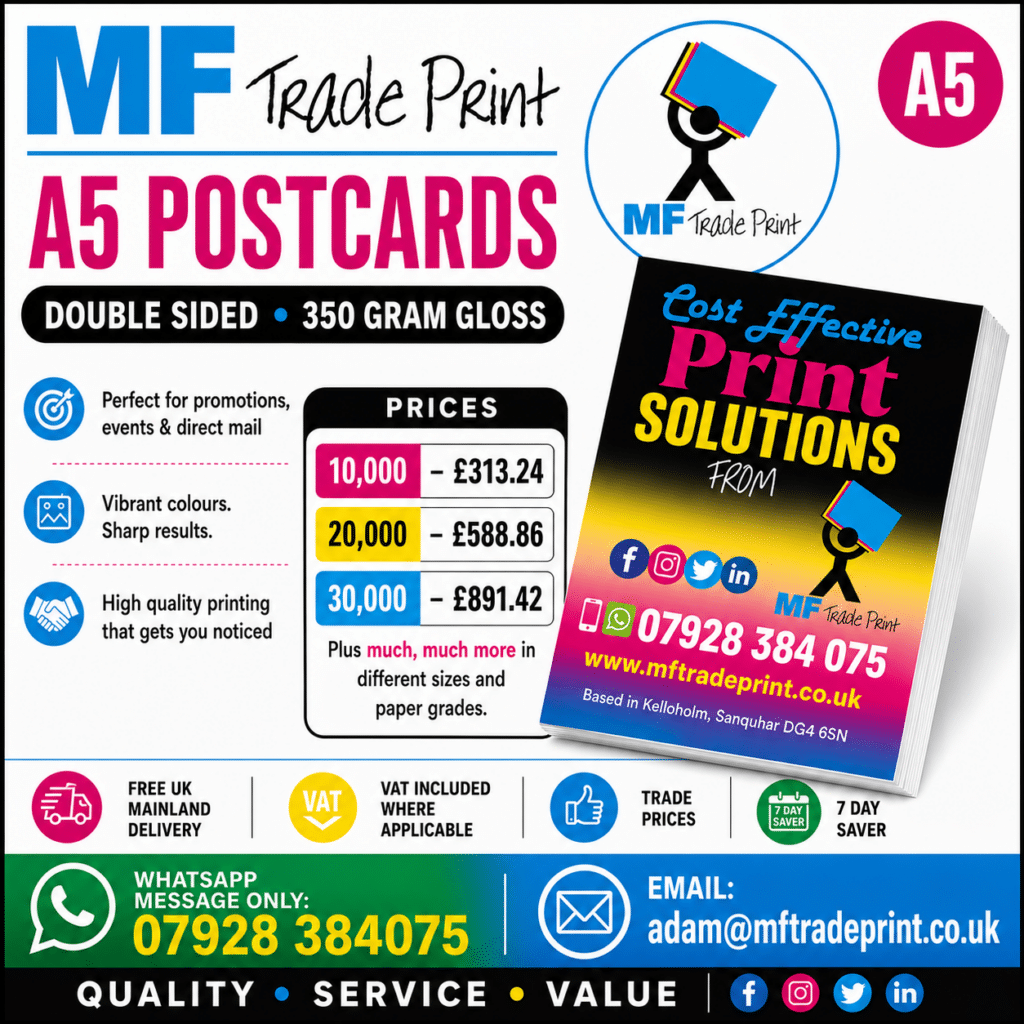 A5 postcards