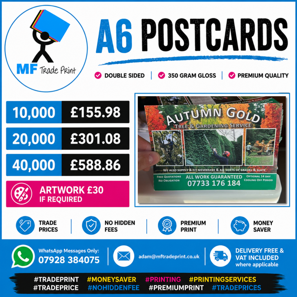 A6 postcards bulk buy trade prices