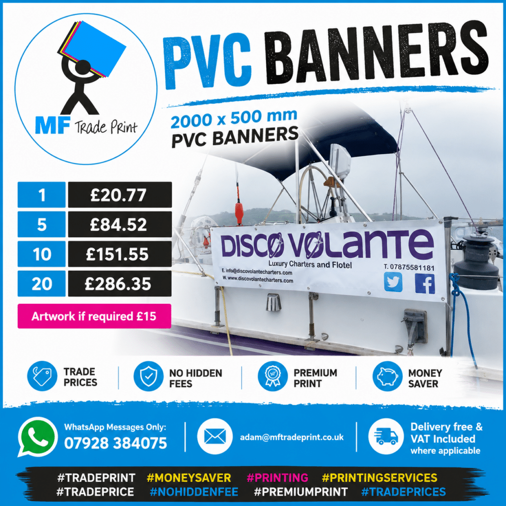 PVC Banner at trade prices