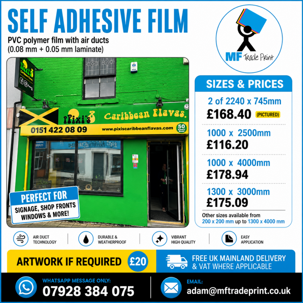 Self adhesive film with air duct technology