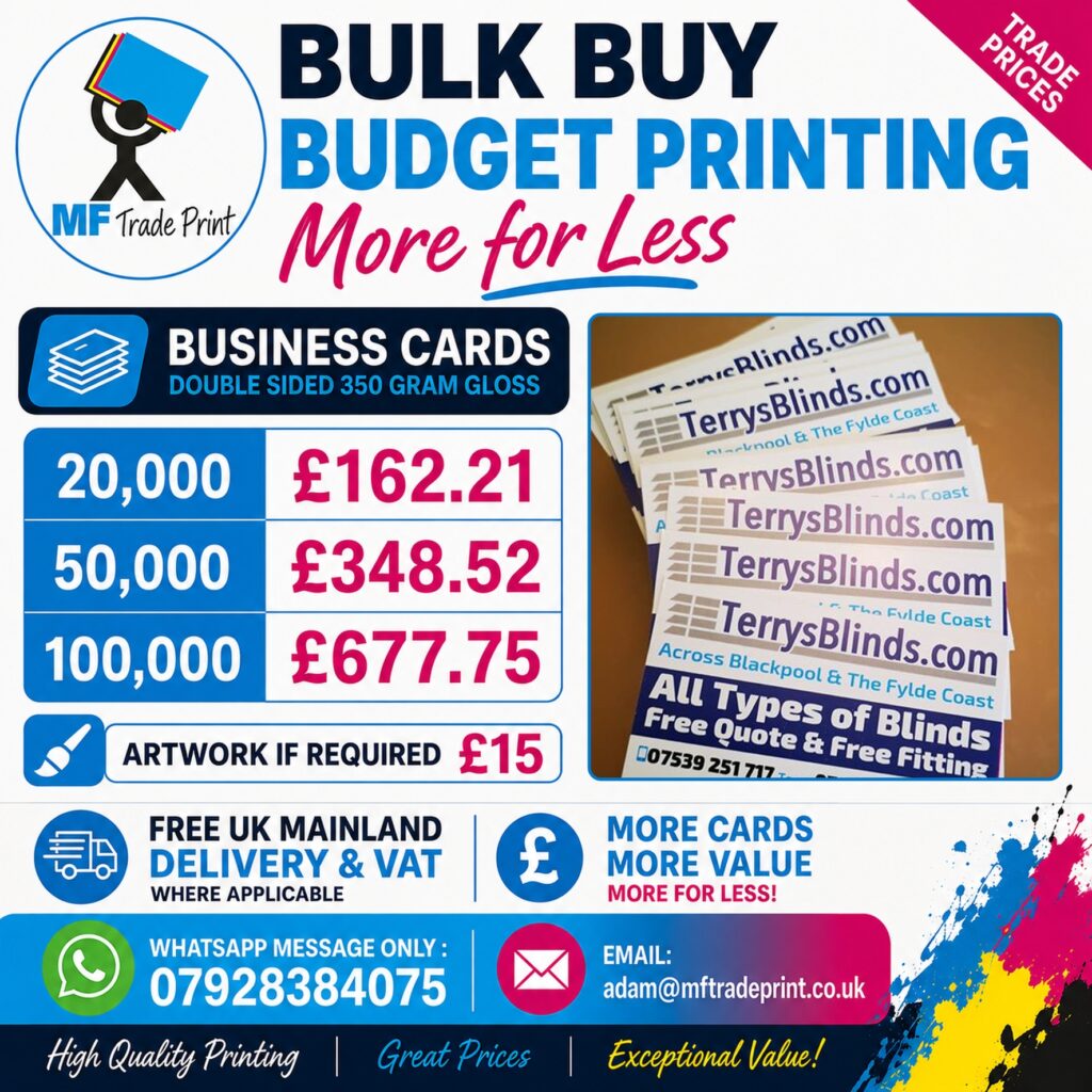 bulk Buy Business Cards More for Less