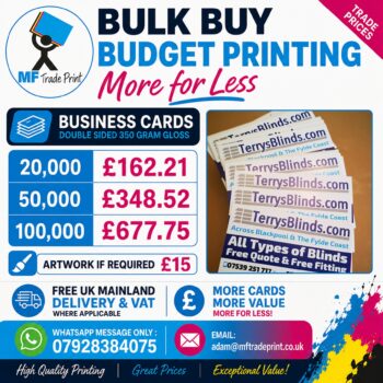 bulk Buy Business Cards More for Less
